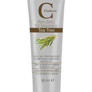 Claderm Çay Ağacı Özlü Kil Maskesi - Tüm Cilt Tiplerine Uygun, Nemlendirici ve Arındırıcı Etki, 50 ml