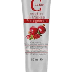 Claderm Nar Özlü Kil Yüz Maskesi 50 ml Tüm Cilt Tipleri için Arındırıcı Siyah Nokta ve Sivilce Karşıtı