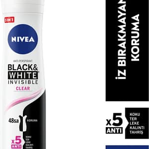 Nivea Kadın Sprey Deodorant Black& White Invisible Clear 150ml