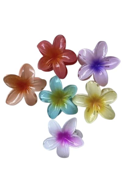 6'lı Rengarenk Lotus Çiçeği Mandal Toka